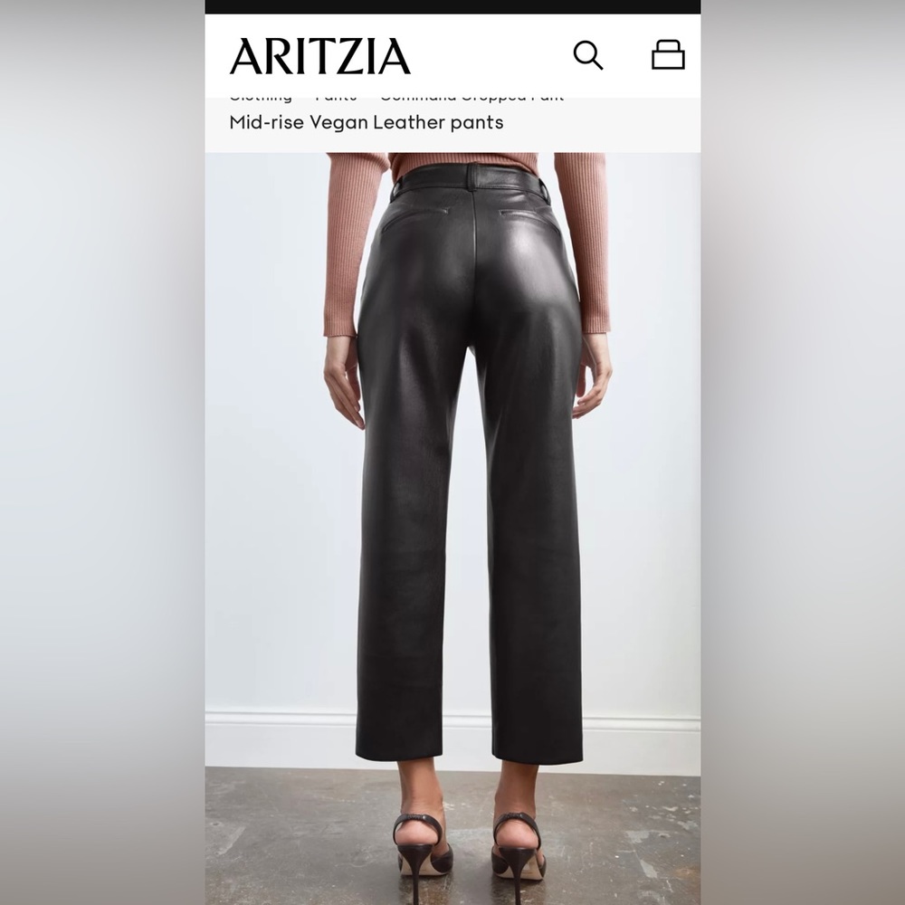 Babaton faux leather command pant
